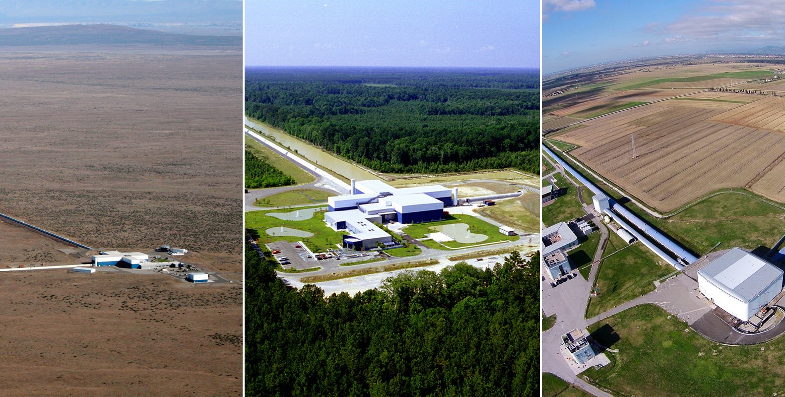 LIGO Hanford, LIGO Livingston and Virgo.