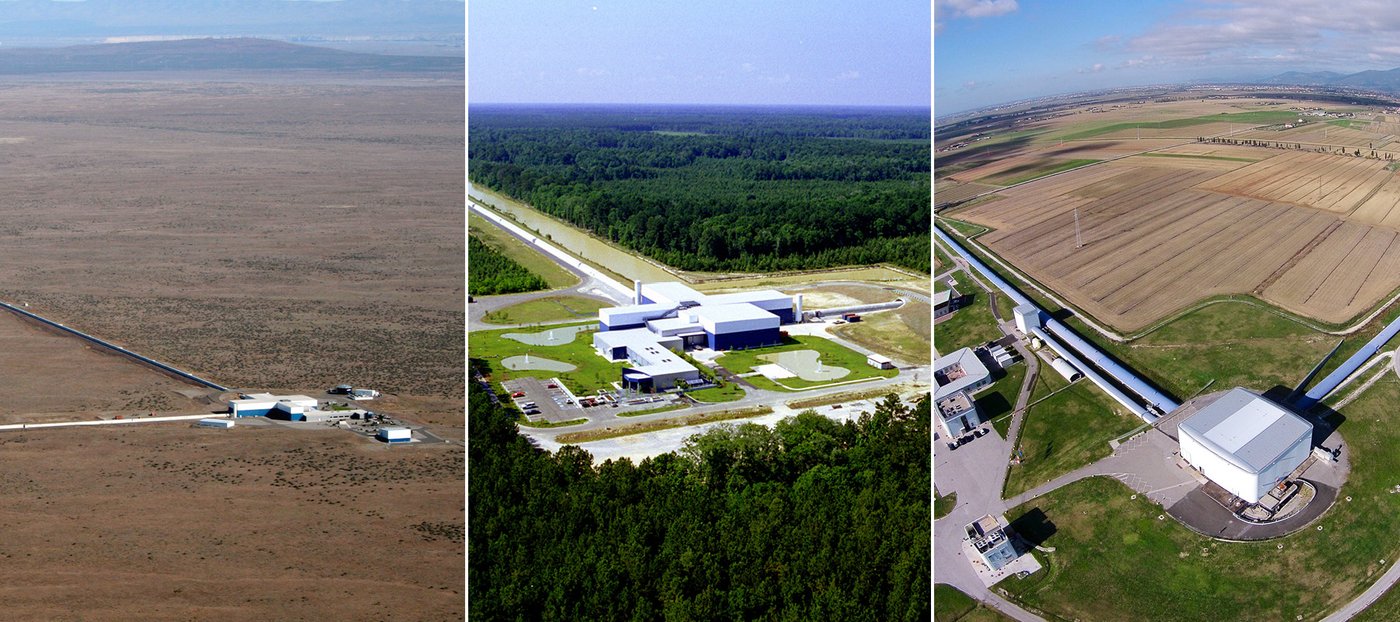 LIGO Hanford, LIGO Livingston and Virgo.