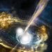 Artwork of neutron stars.