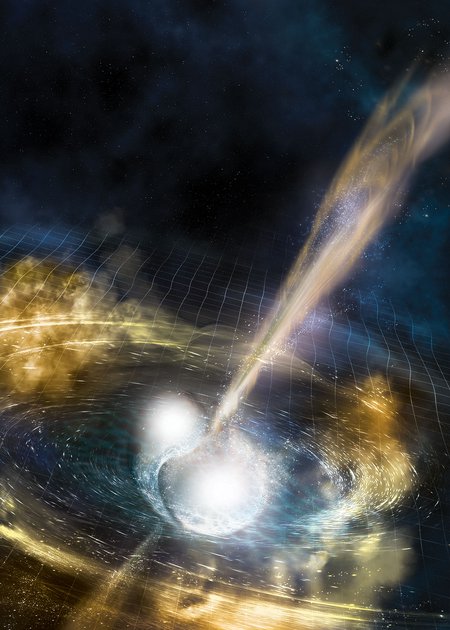 Artwork of neutron stars.