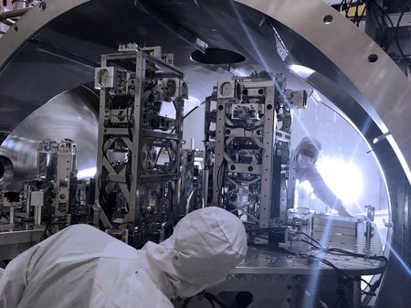Engineers working on LIGO upgrades