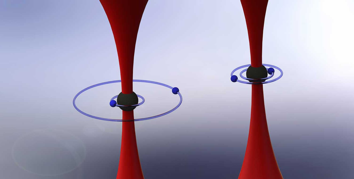 Illustration of entangled atoms