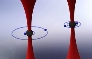 Illustration of entangled atoms