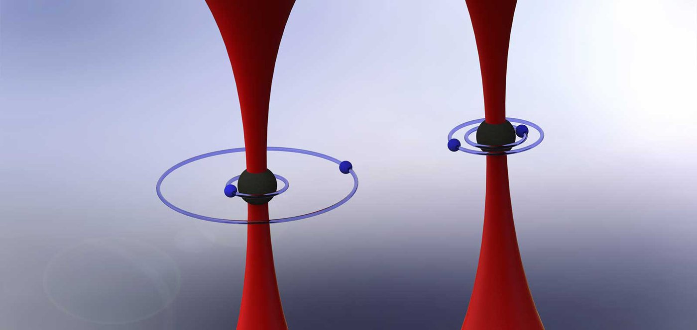 Illustration of entangled atoms