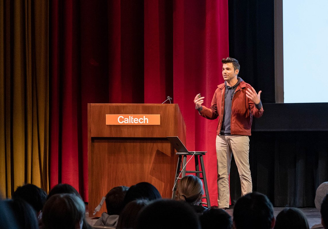 Mark Rober at Beckman Auditorium at Caltech