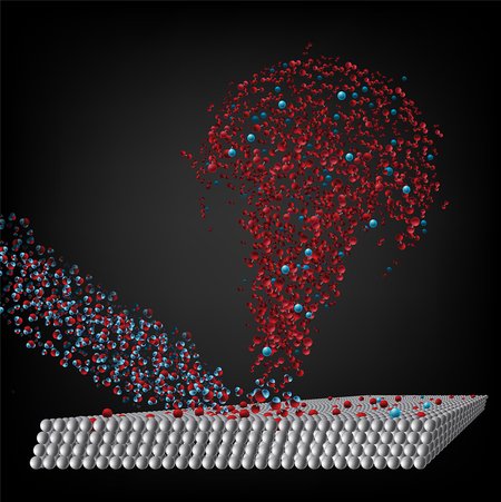 Diagram showing how molecular oxygen is created