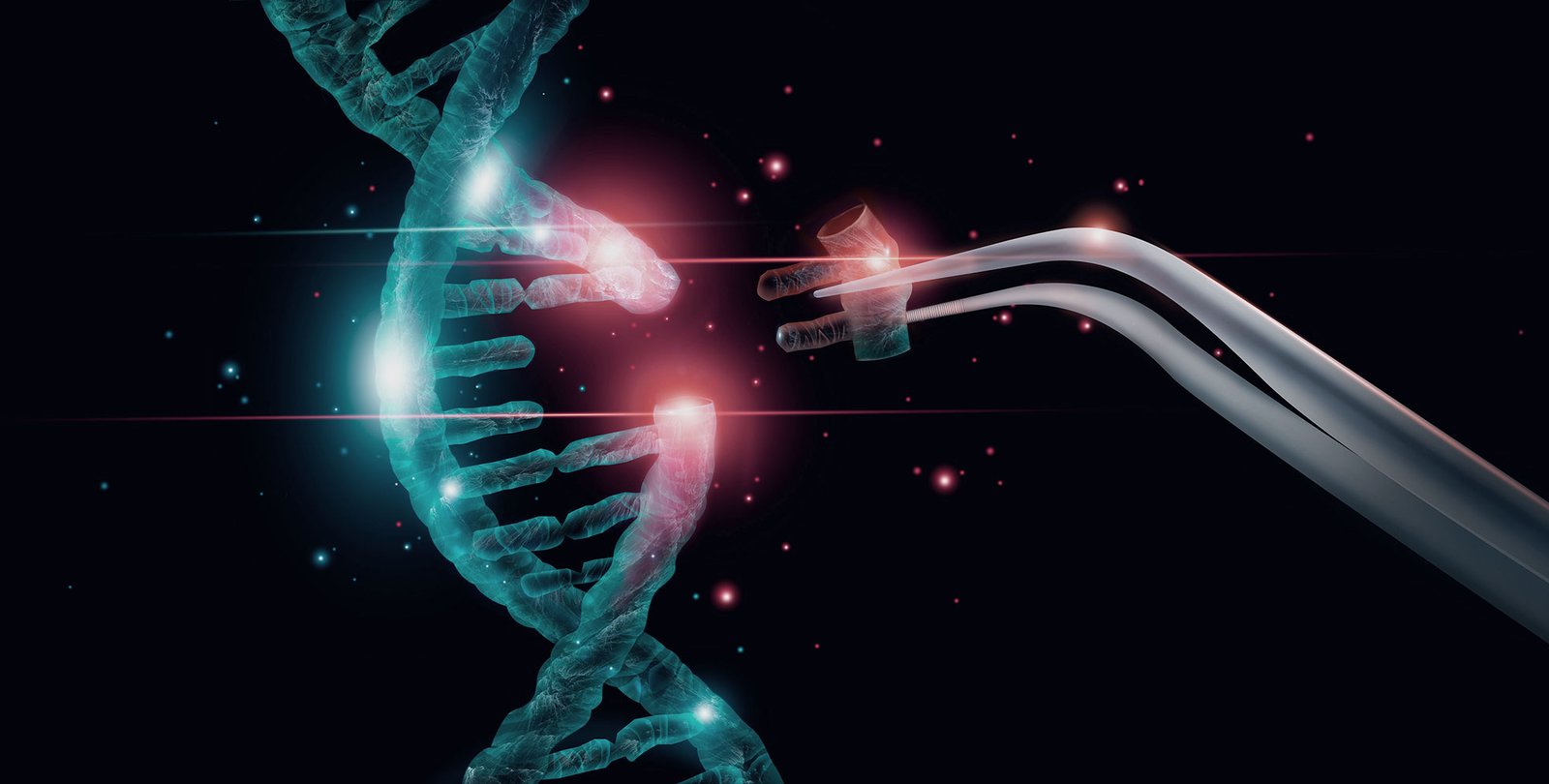 Artist concept of gene editing
