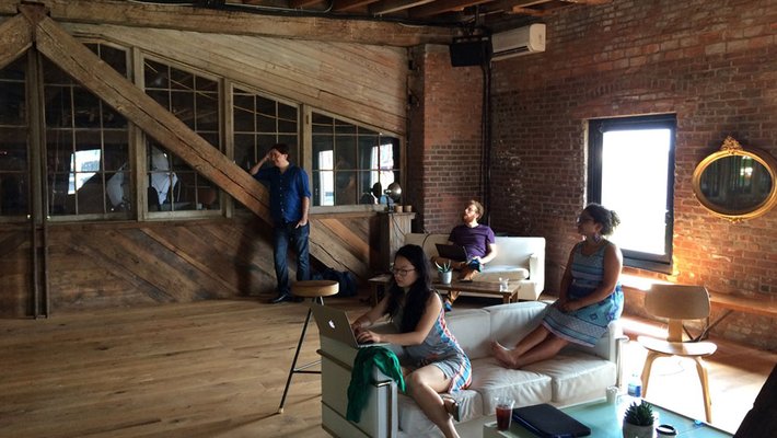 A loft space at Pioneer Works