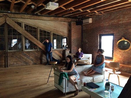 A loft space at Pioneer Works