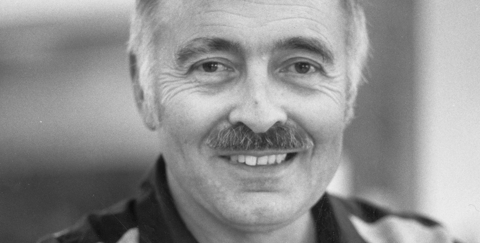 Black and white photo of Fred Shair, a middle-aged white man.