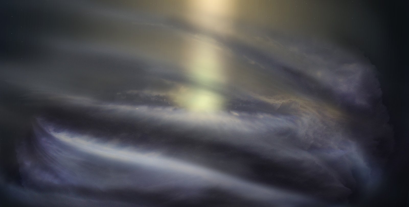 Artist impression of cool disk around black hole.