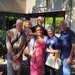 The Venerable family outside Venerable House at Caltech