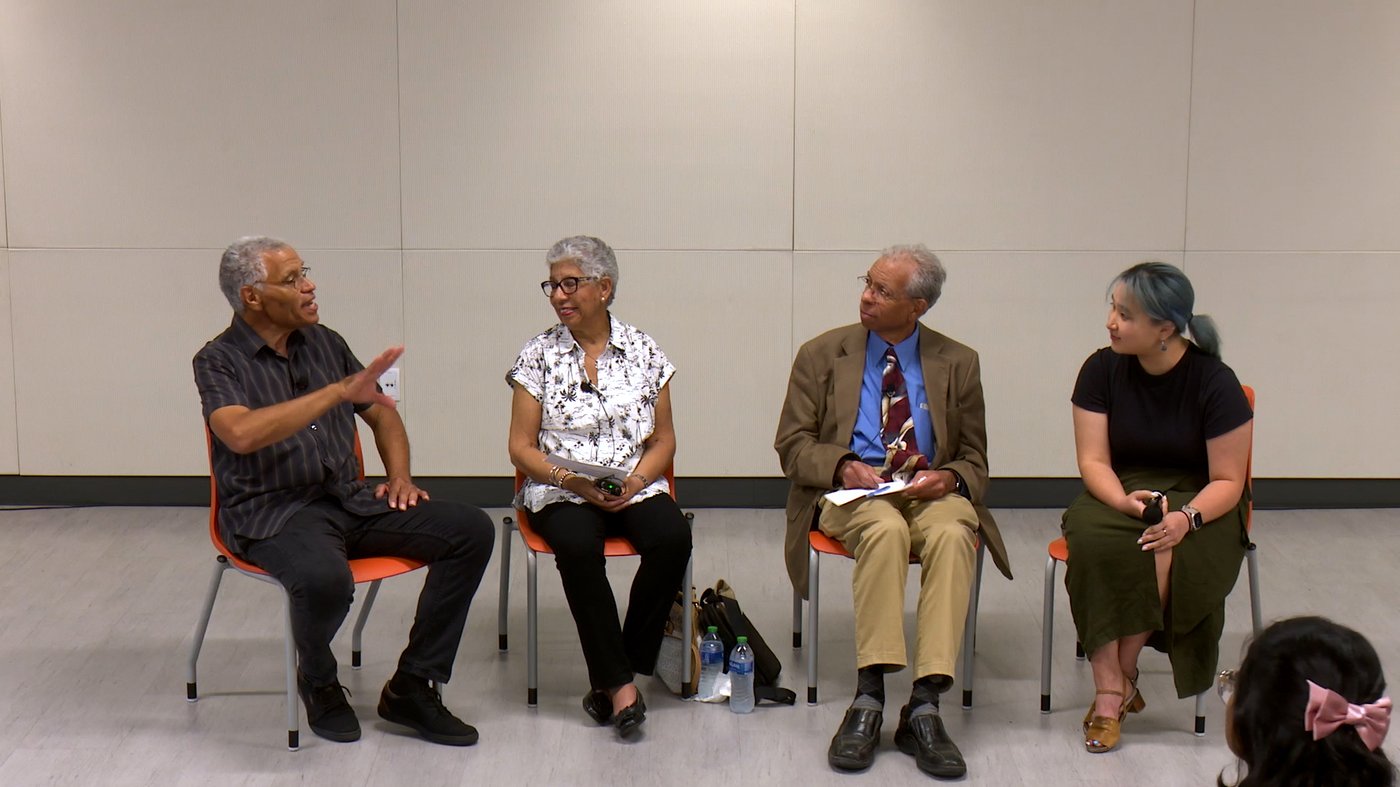 From left to right: Lloyd Venerable, Lynda Venerable Ellington, Grant D. Venerable II, and Venerable House president Emily Choe.