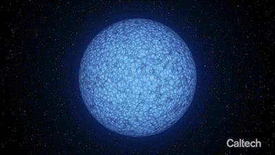 Artist's animation showing Janus rotate around with magnetic field lines.