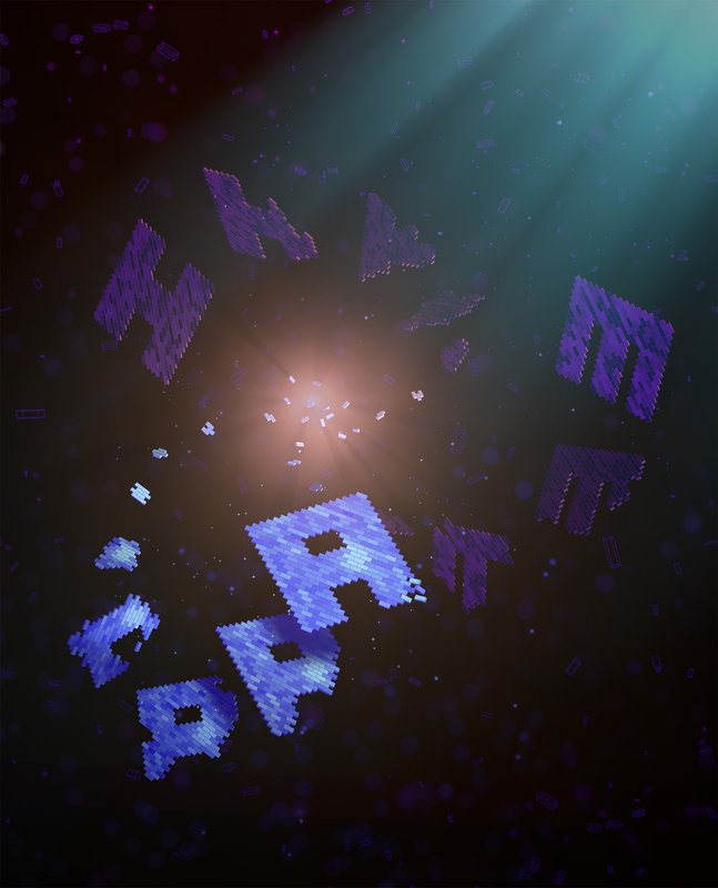 Blocky letters H, A, and M