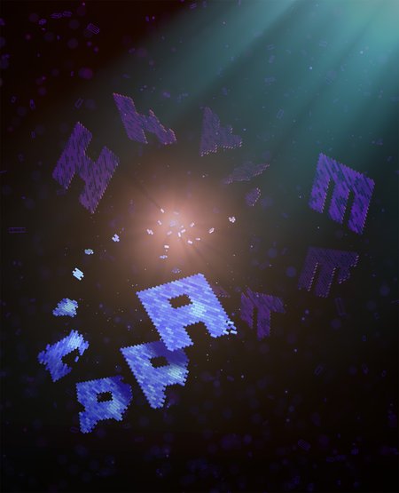 Blocky letters H, A, and M