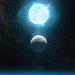 Illustration of the white dwarf in comparison to Earth's moon .