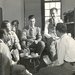 Mid-20th century scientists discussing phage