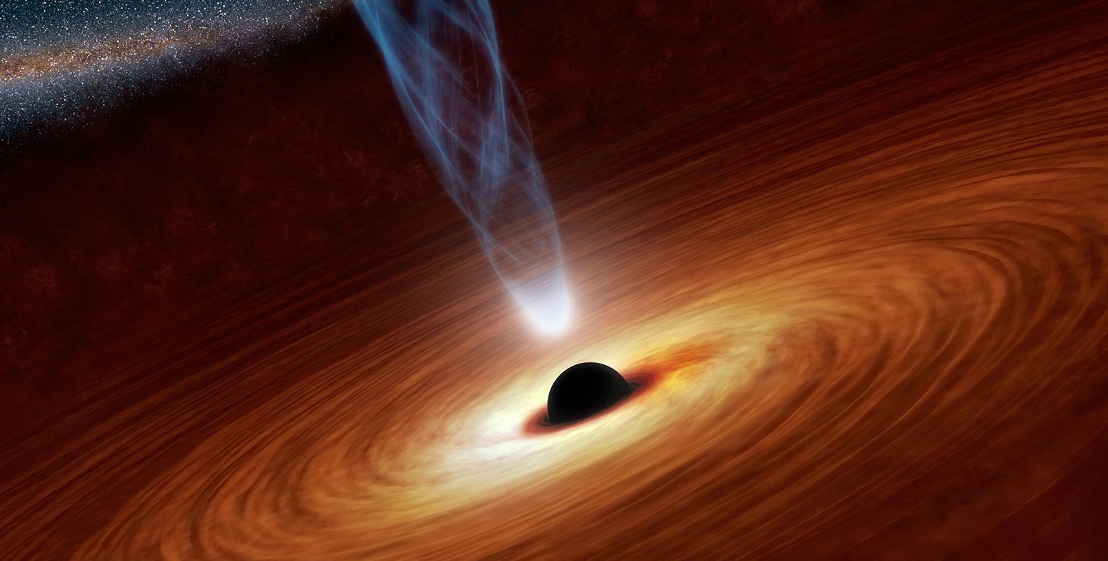 Artist's depiction of a supermassive black hole