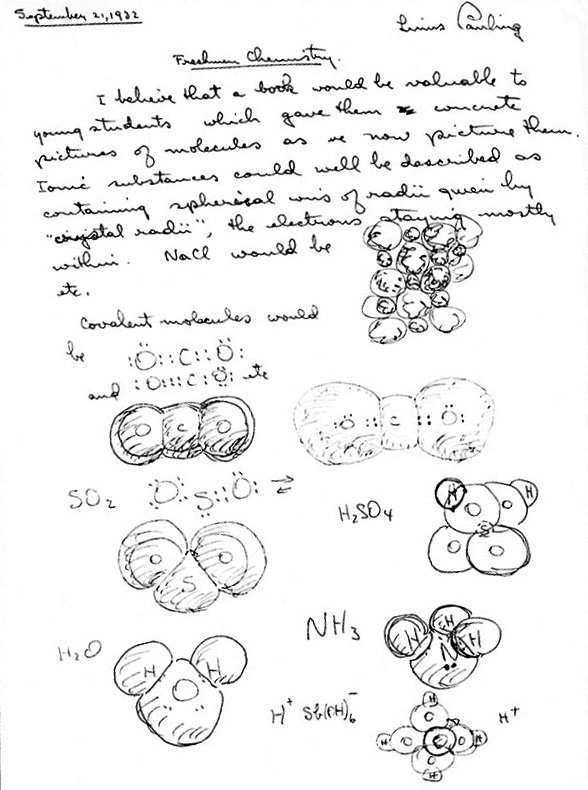 Linus Pauling's chemical diagrams