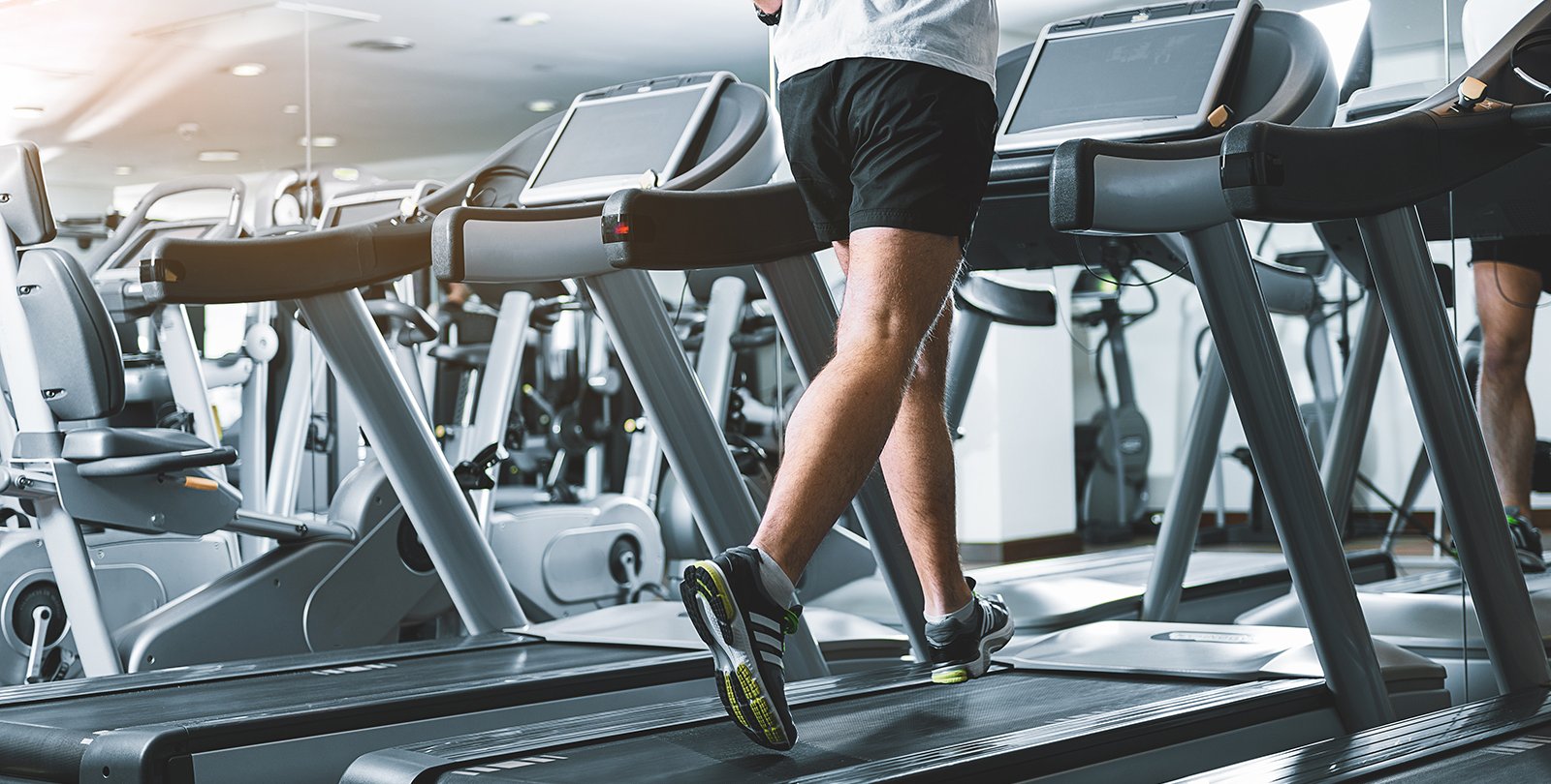 Stock photo of somebody on a treadmill.