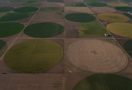 Farm land from above