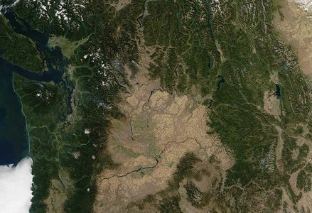 Aerial view of Cascadia