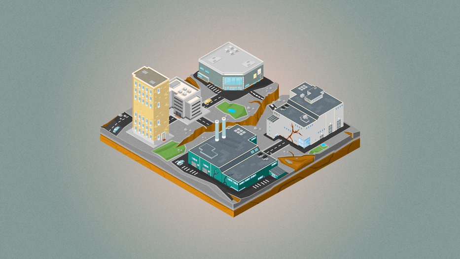 Buildings affected by earthquakes