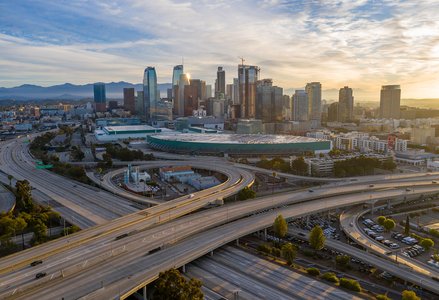 Los Angeles freeways and buildings