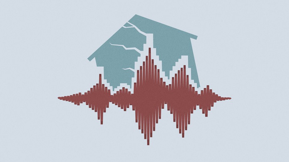 an earthquake affects a house