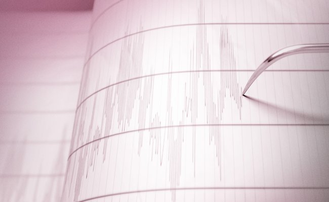 A seismograph measures an earthquake