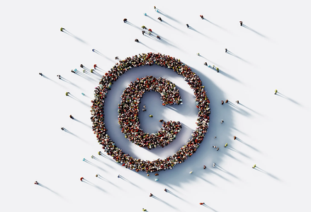copyright logo composed of humans
