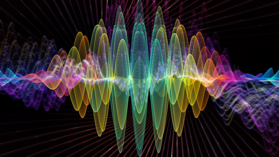 Abstract multicolor wavelength illustration