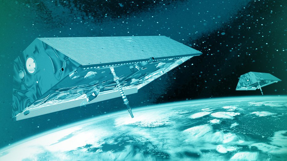 GRACE satellite over Earth