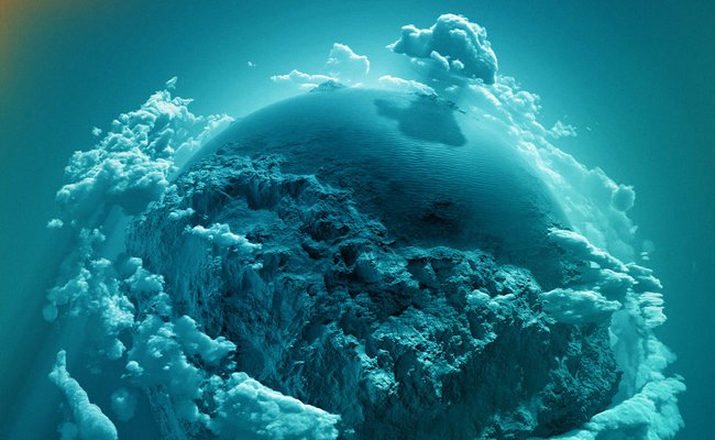 earth covered in clouds