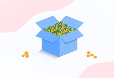 A box full of money for a campaign