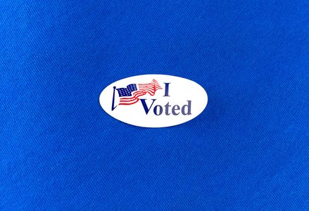 an "i voted" sticker