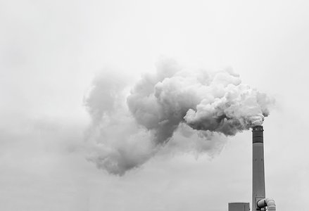 Smoke stacks from a factory