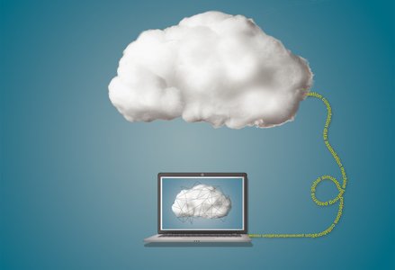 computer going into the cloud