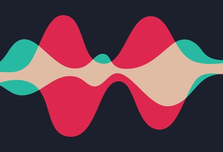 Colorful waves overlapping