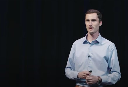 Jake Evans giving a Science Journey lecture