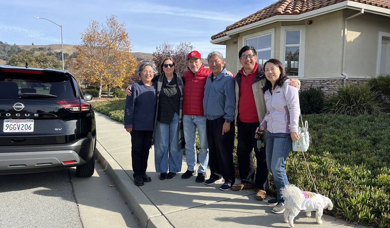 With Charles and family