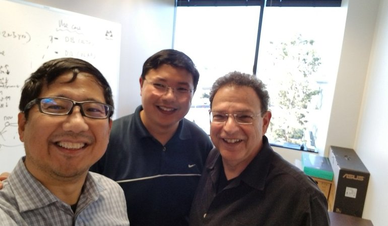Memverge founding with Charles and Yue, 2017