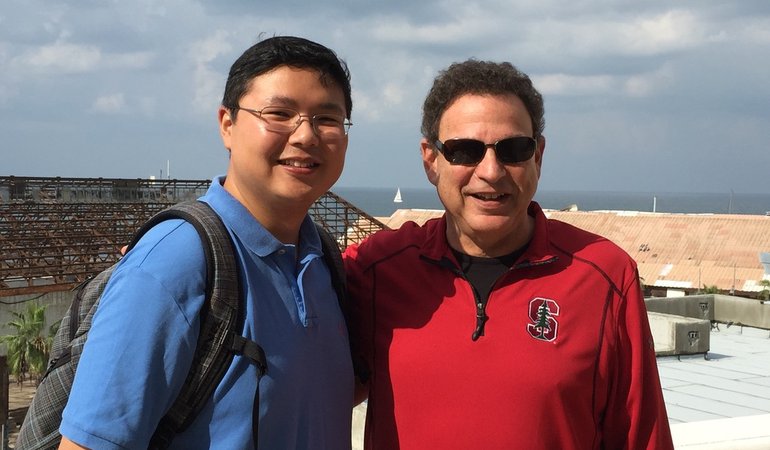 With Yue in Israel, 2015