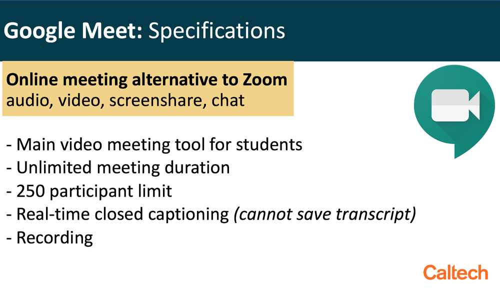 google meet specs