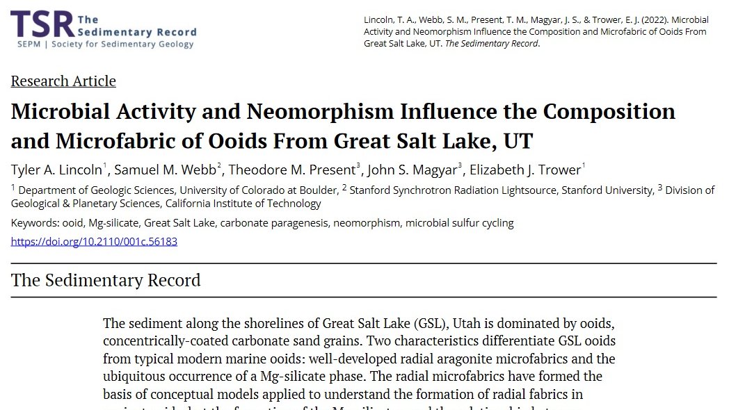 Lincoln et al., The Sedimentary Record, 2022