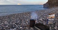 Perfect campsite on the Gulf of California in Baja California