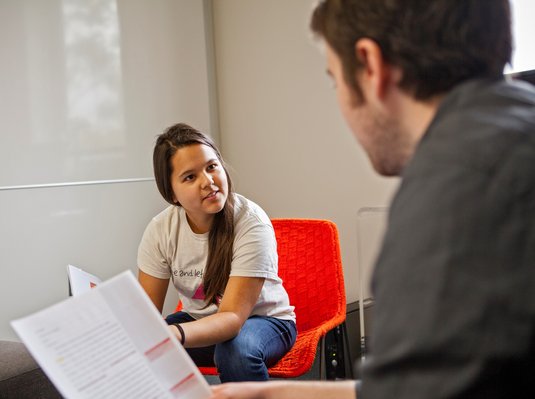 students working together